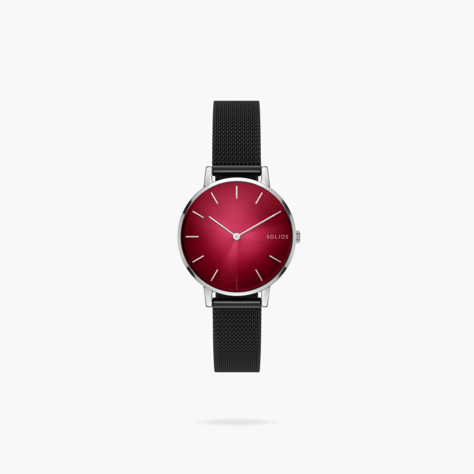 The Solar Mini | Red Dial - Silver Case sold by SOLIOS product image thumbnail 3
