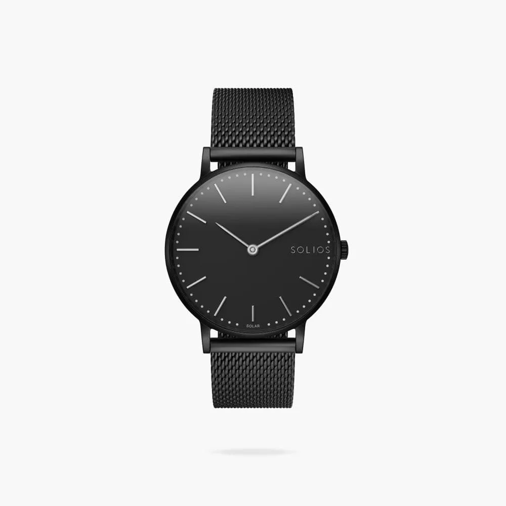 The Solar Classic | Black Dial - Black Case sold by SOLIOS