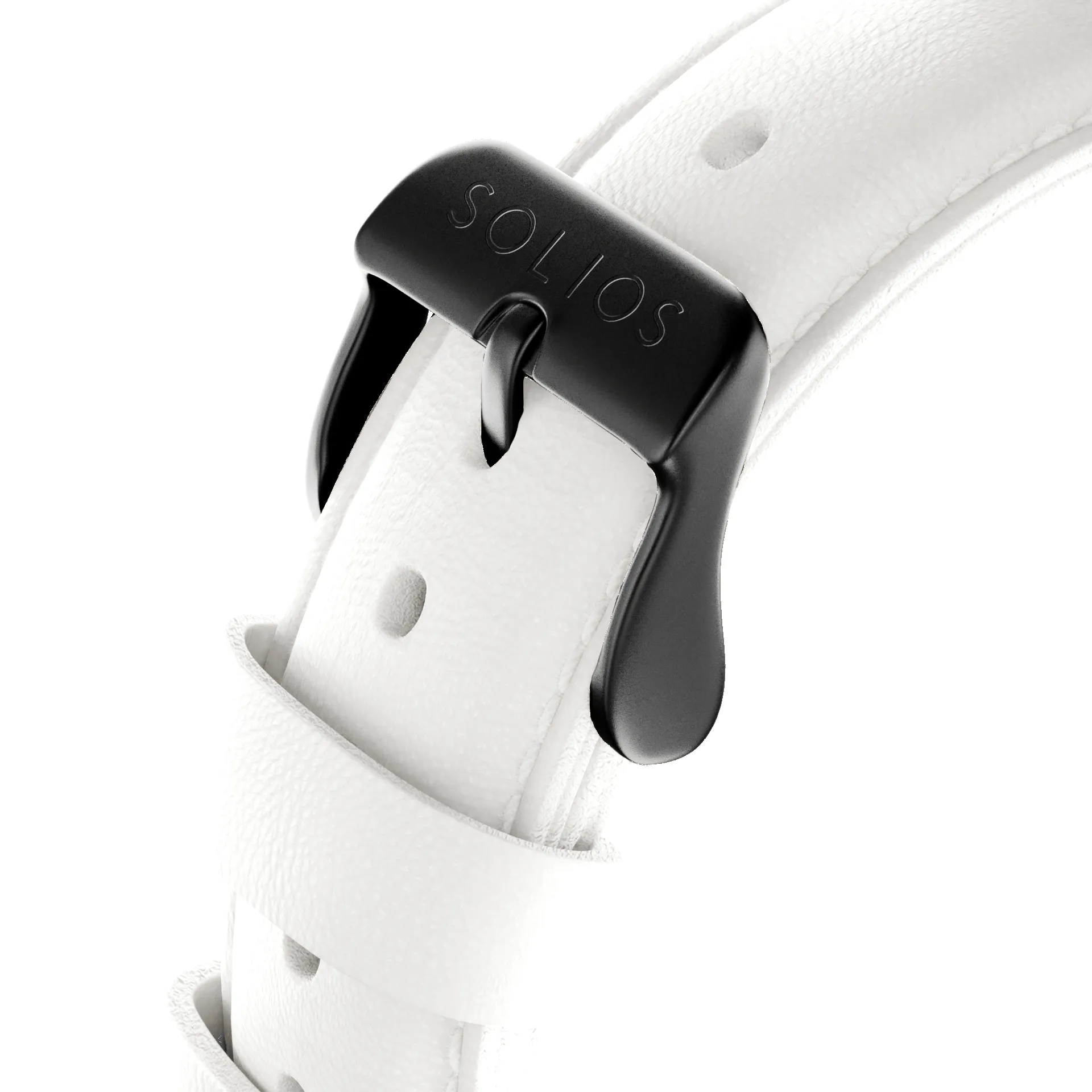 White Eco Vegan Leather Strap sold by SOLIOS product image thumbnail 3
