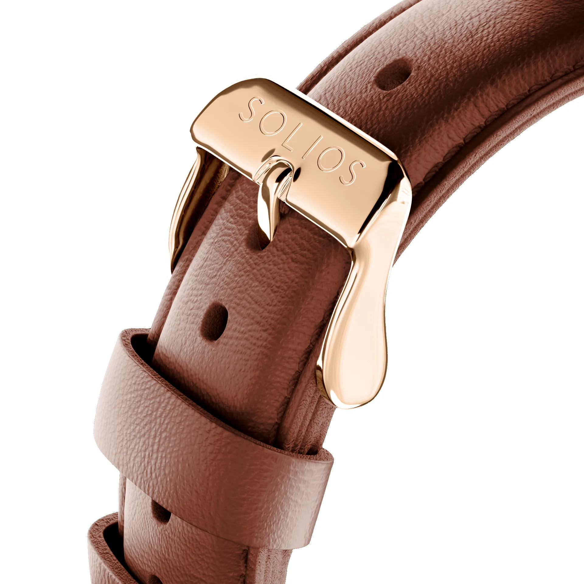 Brown Eco Vegan Leather Strap sold by SOLIOS product image thumbnail 2
