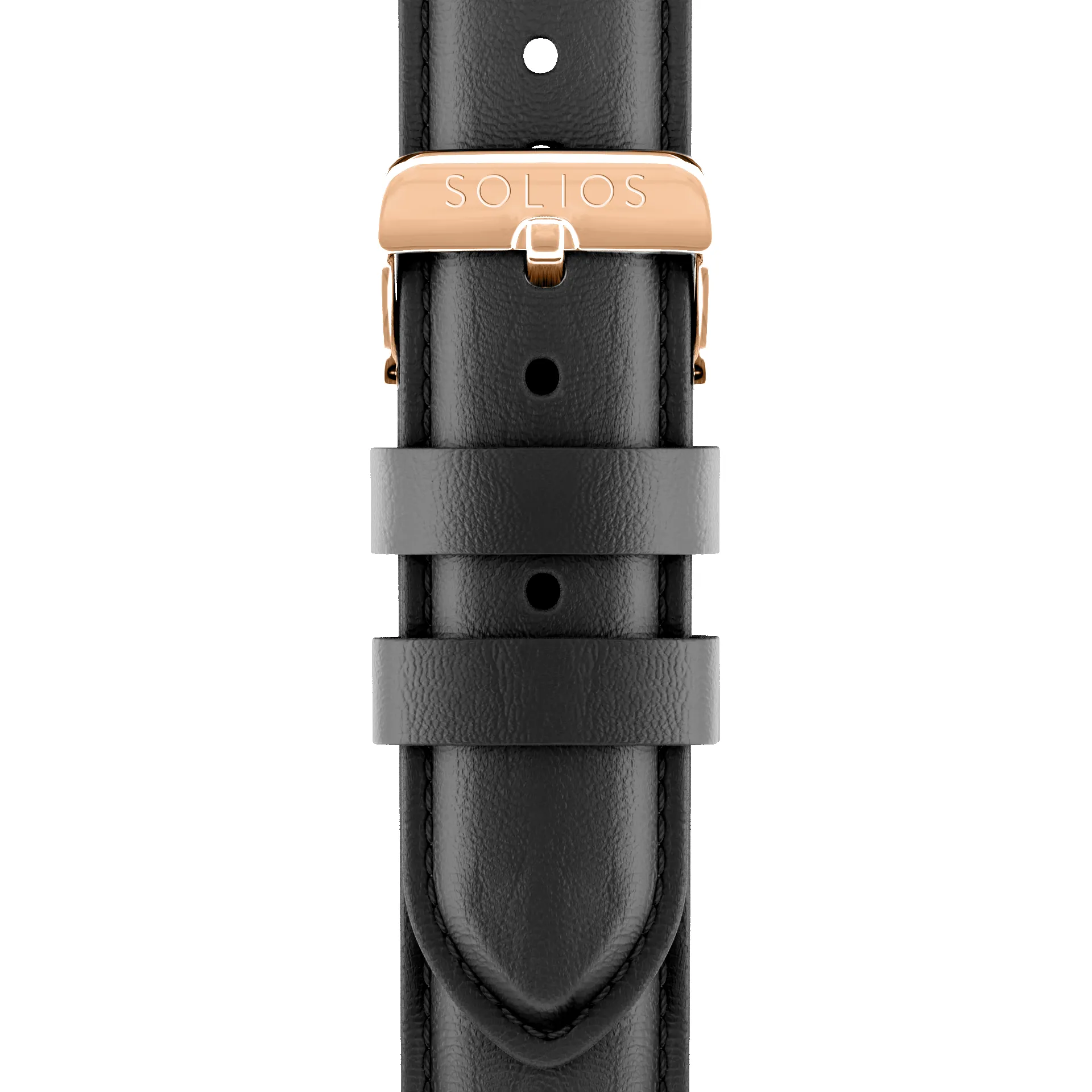 Black Eco Vegan Leather Strap sold by SOLIOS product image thumbnail 5