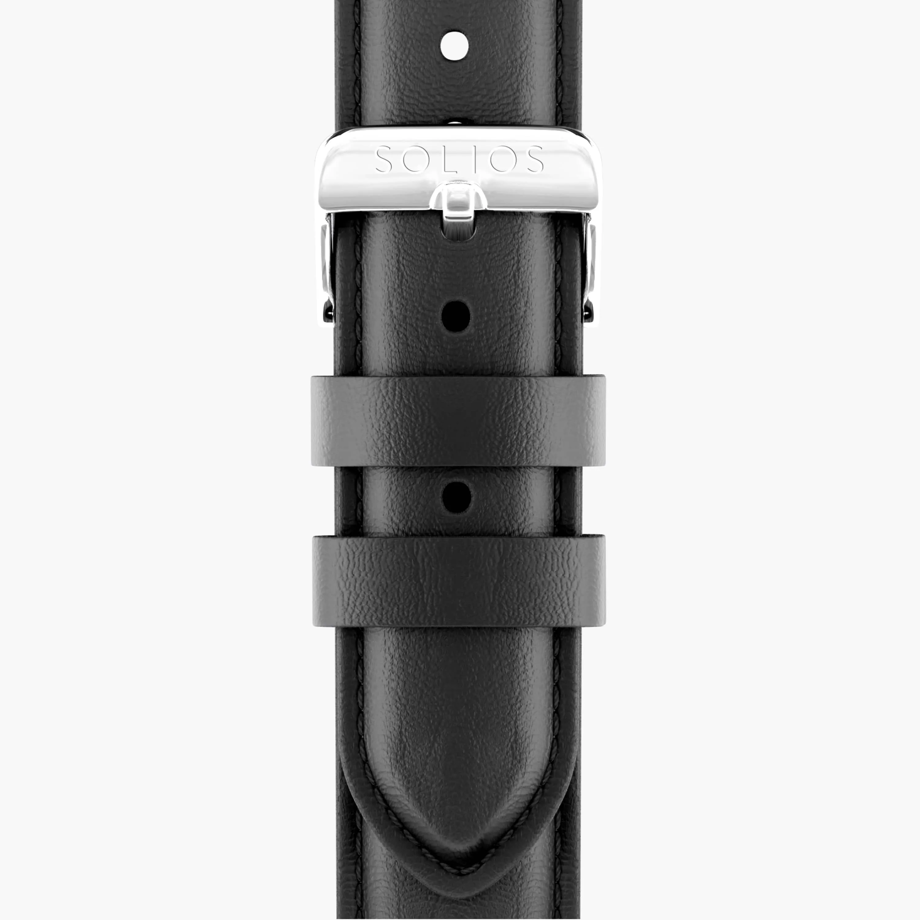 Black Eco Vegan Leather Strap sold by SOLIOS product image thumbnail 4