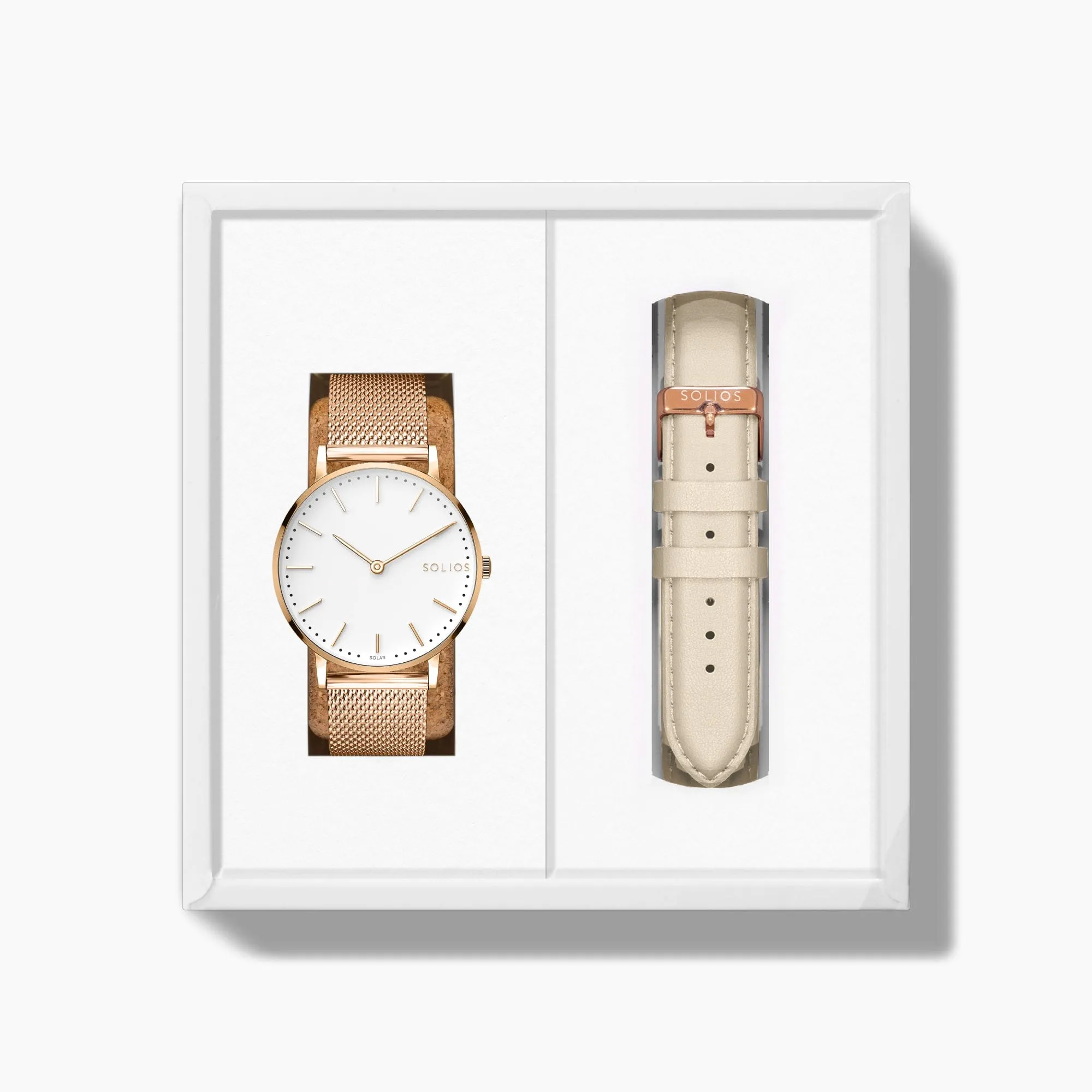 The Solar Classic Bundle | White Dial - Rose Gold Case sold by SOLIOS product image thumbnail 5