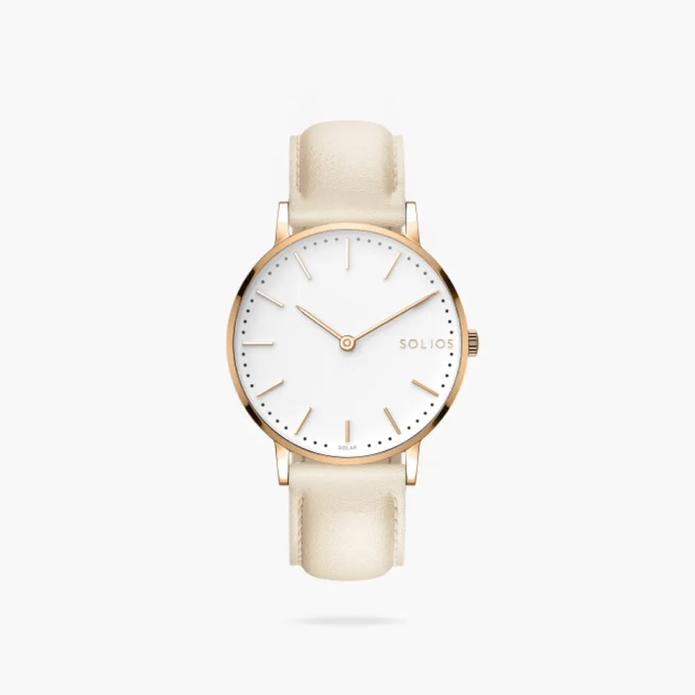 The Solar Classic | White Dial - Rose Gold Case sold by SOLIOS product image thumbnail 4