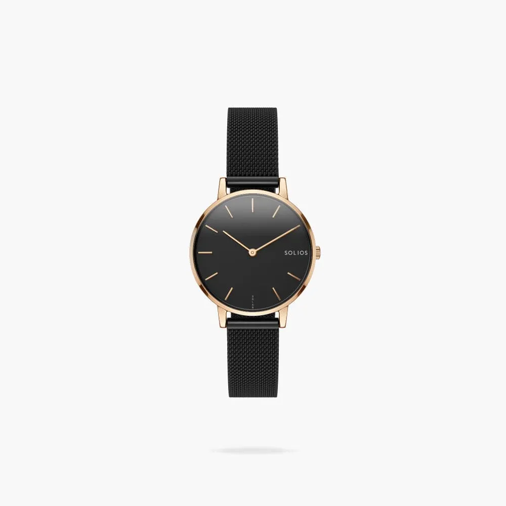 The Solar Mini | Black Dial - Rose Gold Case sold by SOLIOS product image thumbnail 2