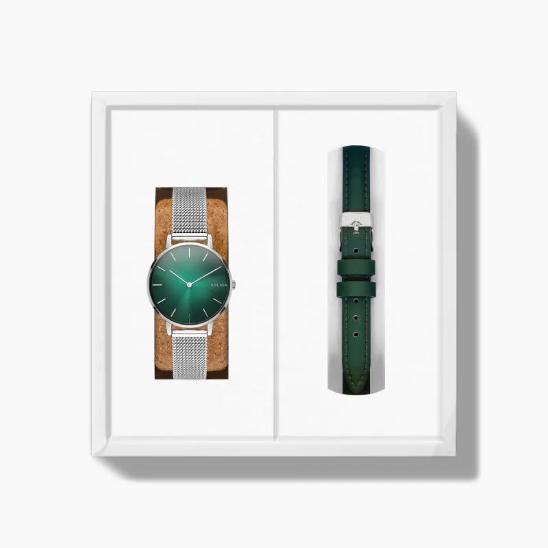 The Rainforest Mini Bundle | Green Dial - Silver Case sold by SOLIOS