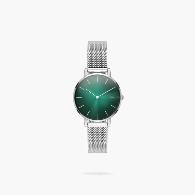 The Rainforest Mini | Green Dial - Silver Case sold by SOLIOS