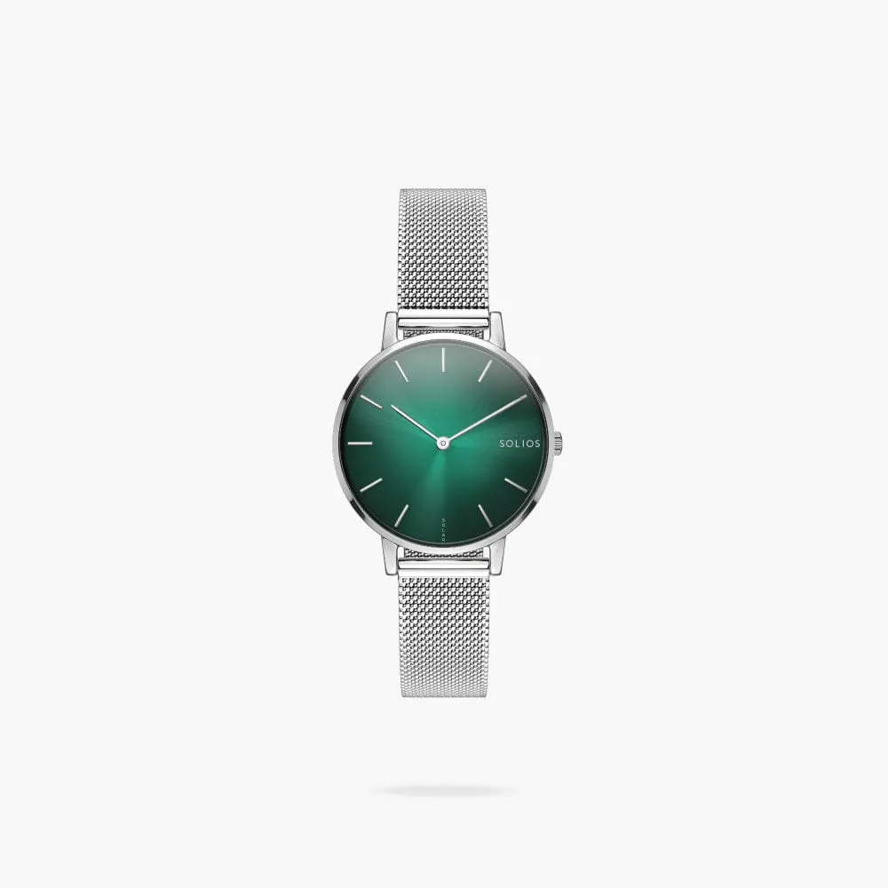 The Rainforest Mini | Green Dial - Silver Case sold by SOLIOS