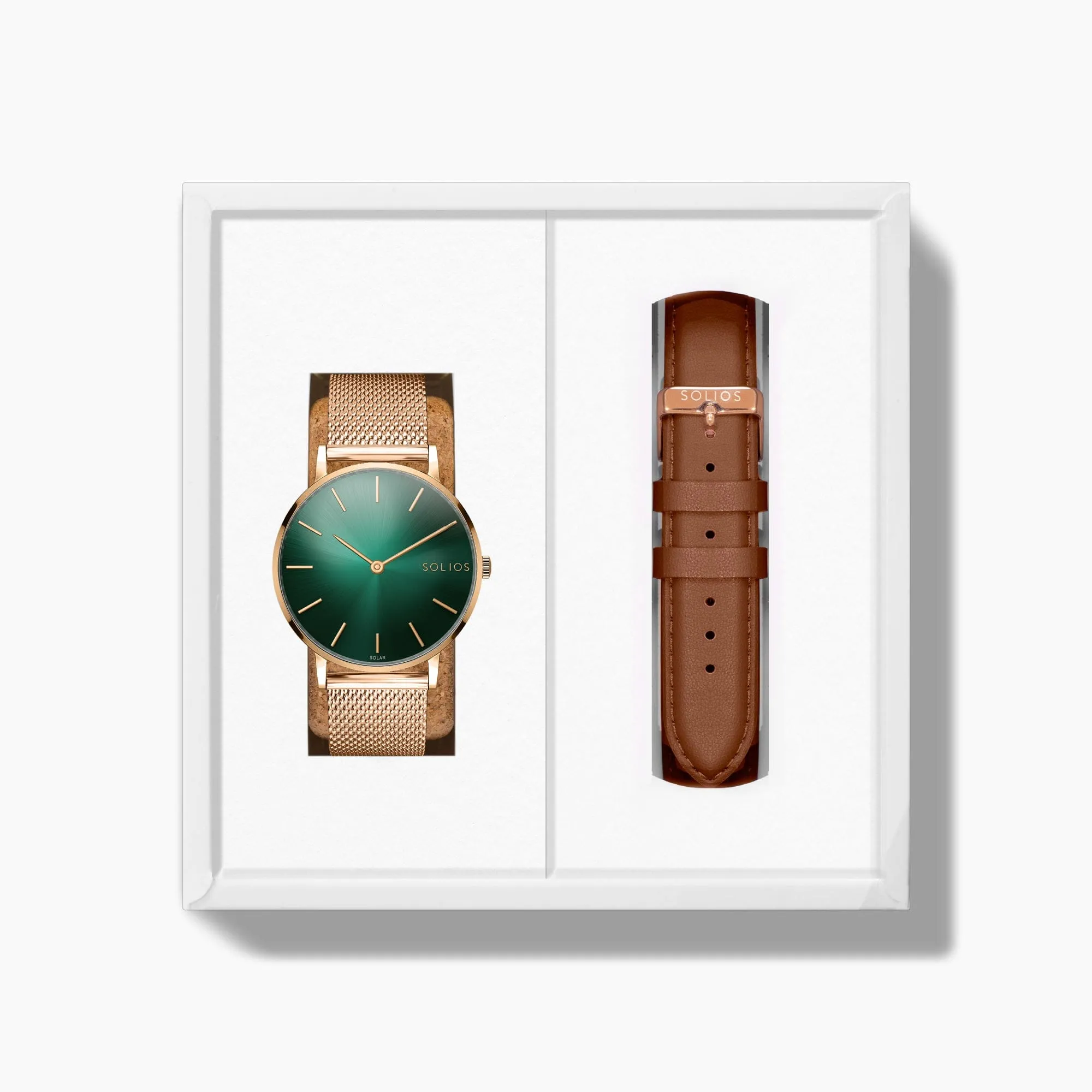 The Rainforest Classic Bundle | Green Dial - Rose Gold Case sold by SOLIOS