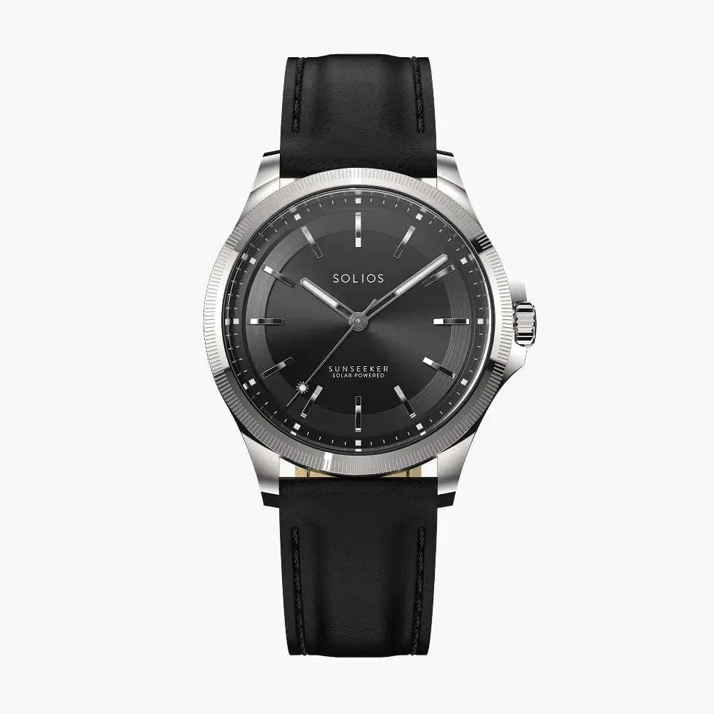 The Sunseeker | Black Dial - Silver Case - 40mm sold by SOLIOS product image thumbnail 2