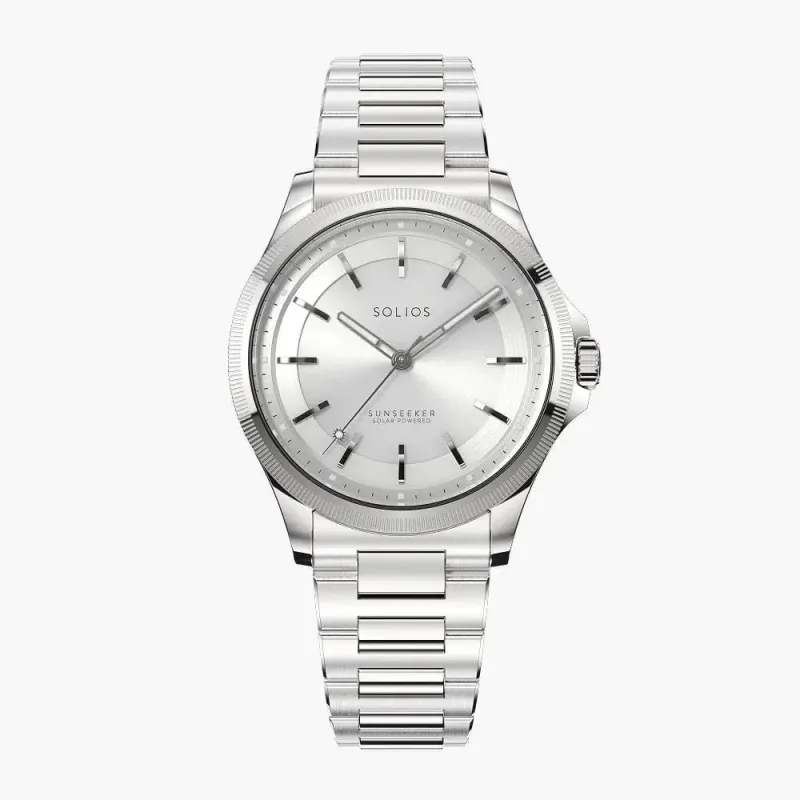 The Sunseeker | Silver Dial - Silver Case - 40mm sold by SOLIOS