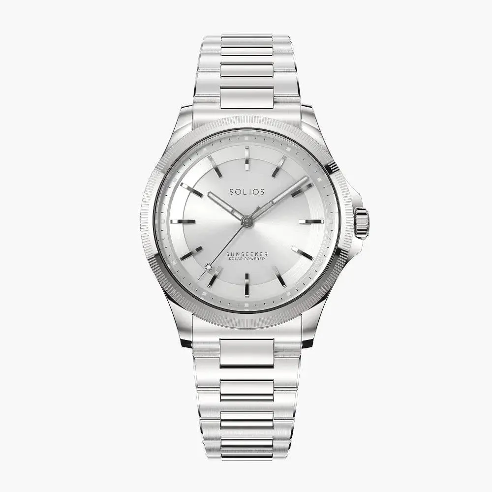 The Sunseeker | Silver Dial - Silver Case - 40mm sold by SOLIOS