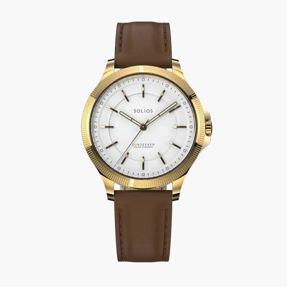 The Sunseeker | White Dial - Gold Case - 34mm sold by SOLIOS product image thumbnail 3