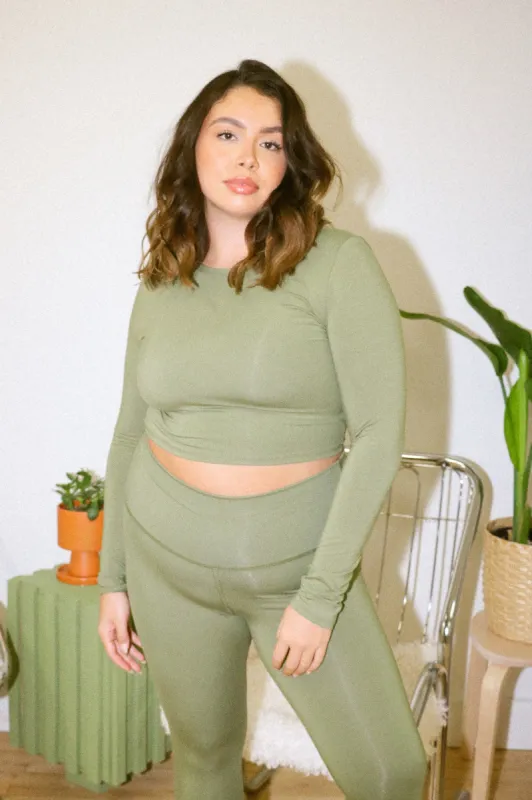 Kaela Long Sleeve in Moss Sample sold by MARY YOUNG