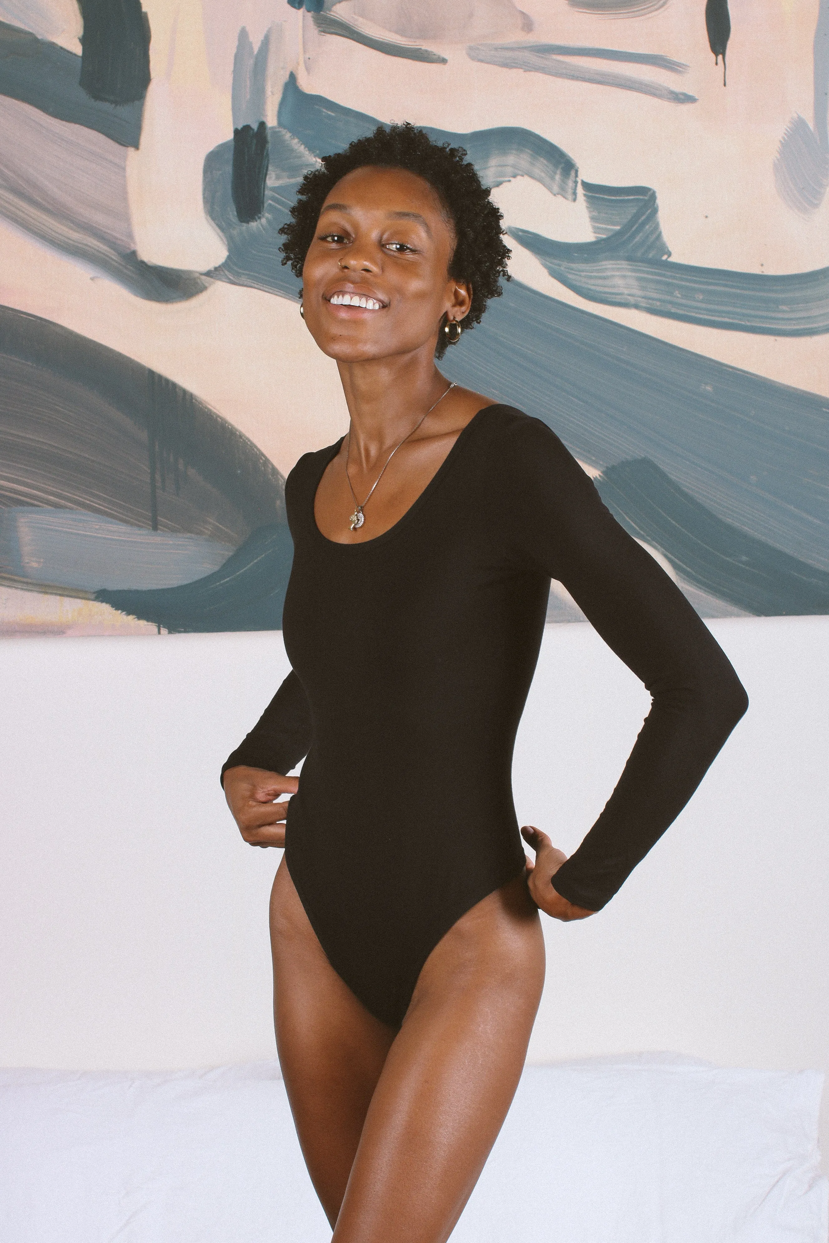 Arlin Bodysuit in Black sold by MARY YOUNG