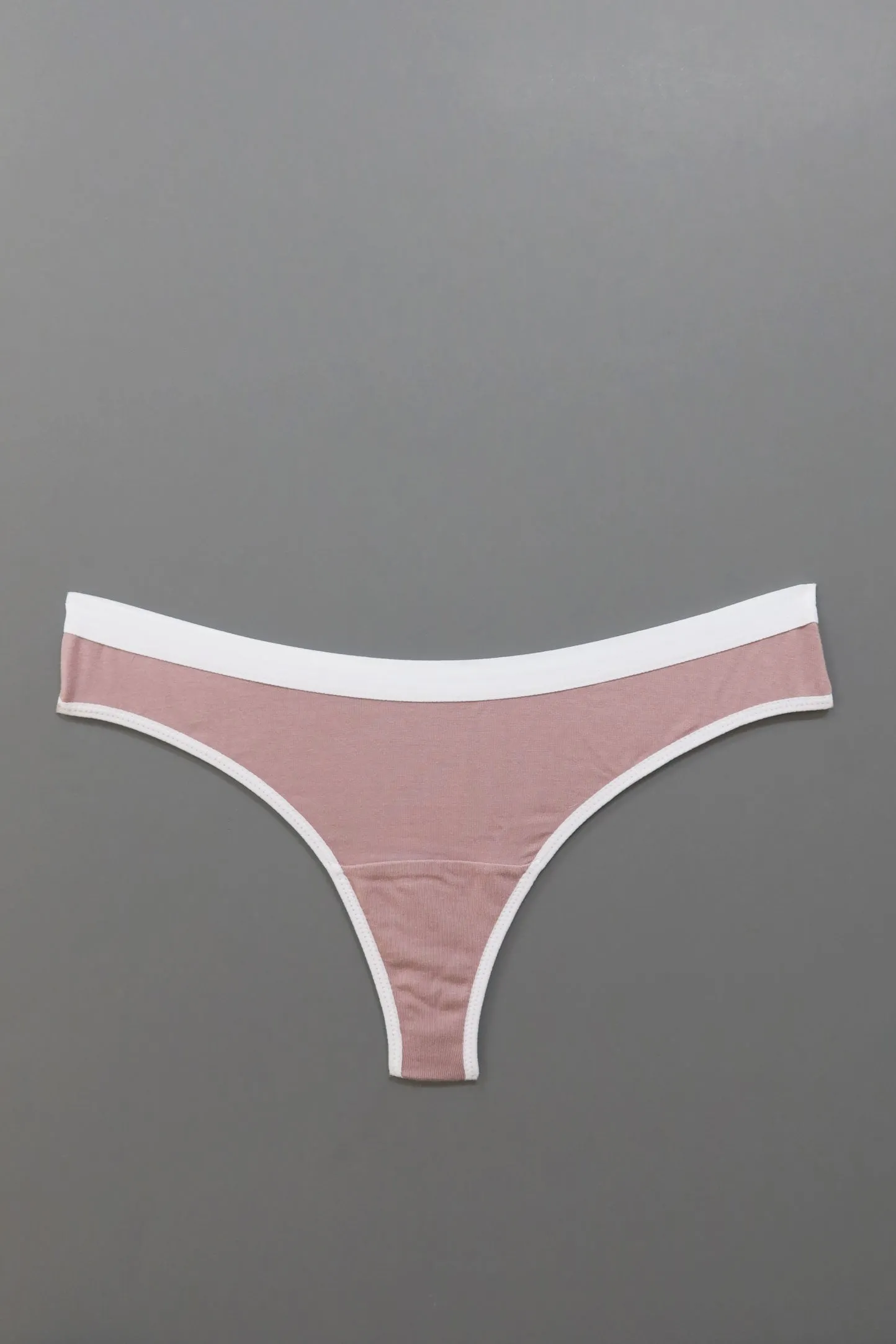 Emery Thong in Solid Dusty Rose Sample sold by MARY YOUNG product image thumbnail 4