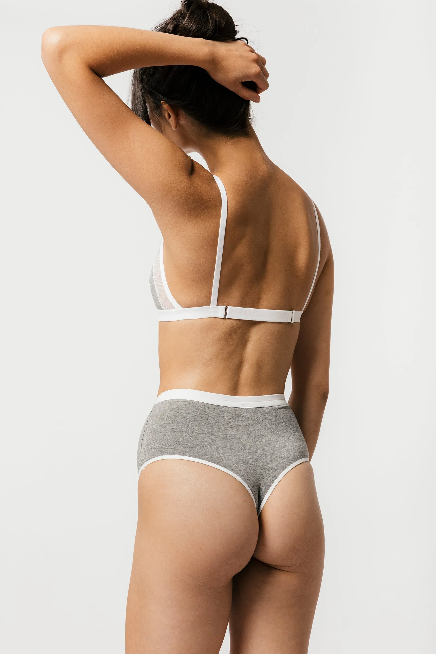 High Waist Thong in Grey sold by MARY YOUNG product image thumbnail 3