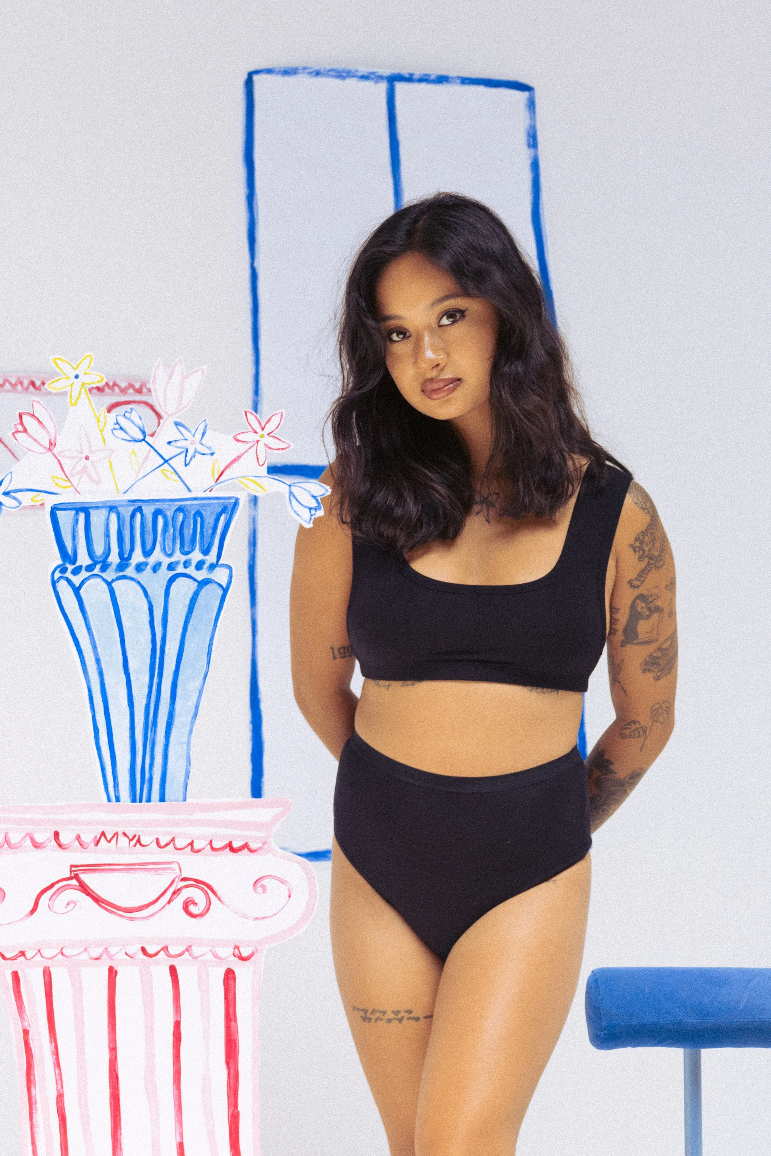 High Waist Thong in Black sold by MARY YOUNG product image thumbnail 2