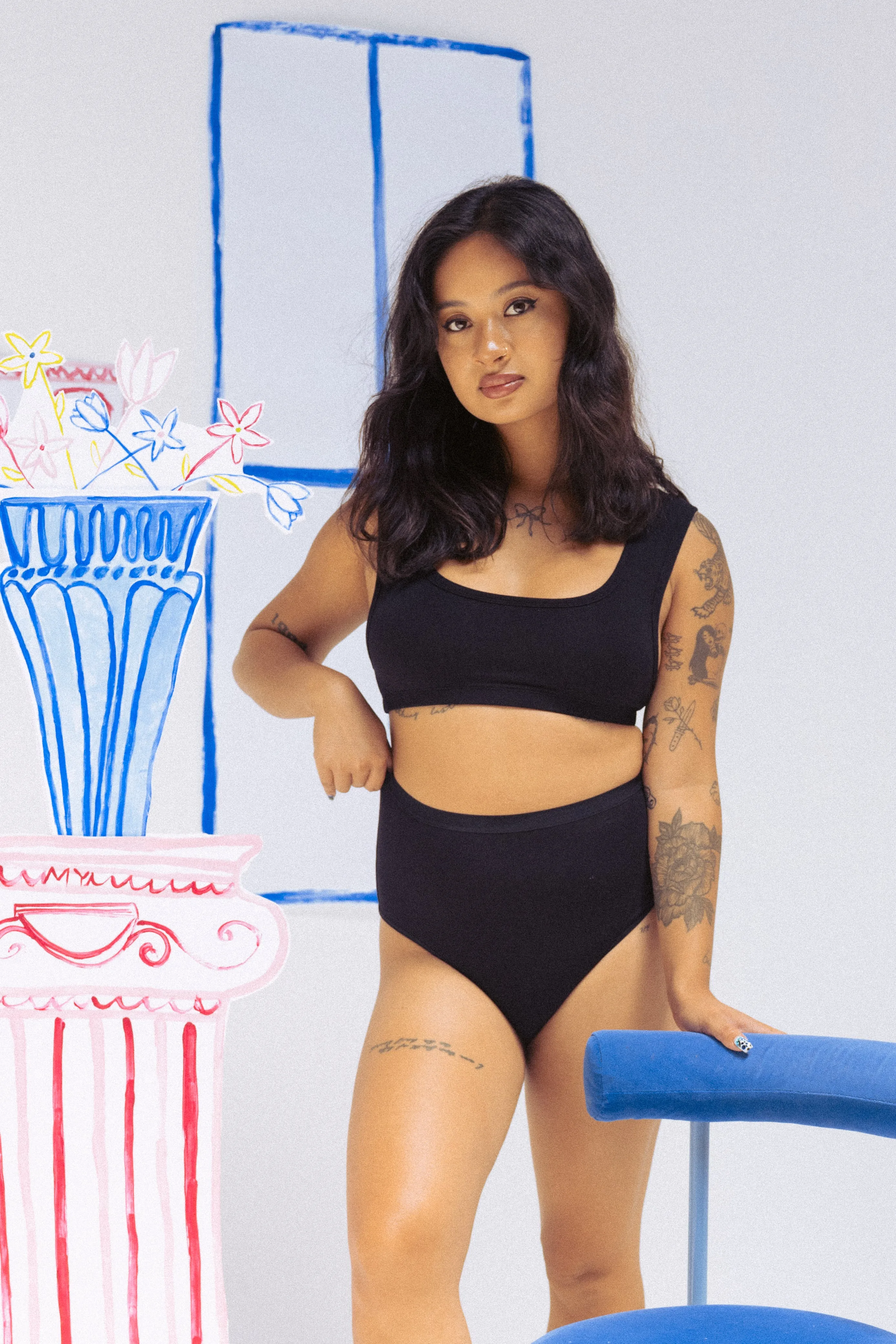 High Waist Thong in Black sold by MARY YOUNG product image thumbnail 3