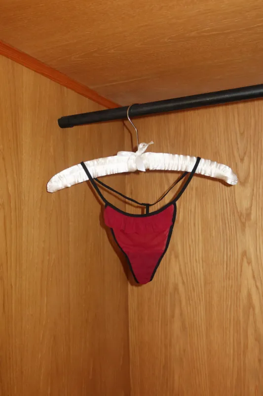 Remi G-String in Cherry sold by MARY YOUNG