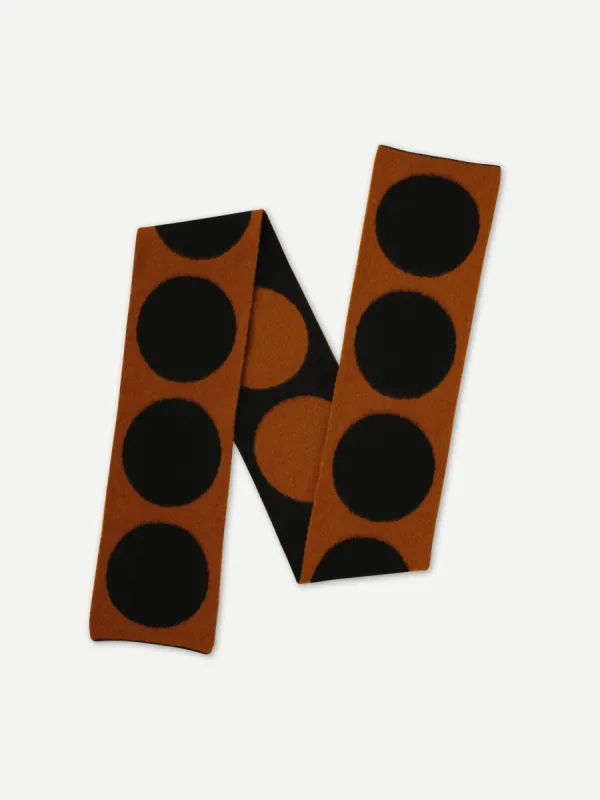 BRUSHED SPOT SCARF CUMIN & BLACK sold by Jo Gordon