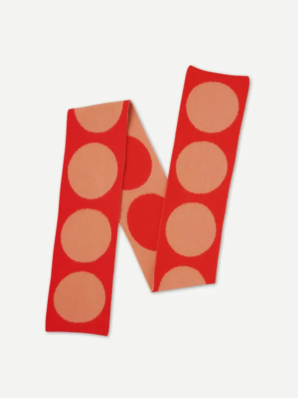 BRUSHED SPOT SCARF POPPY & PLASTER sold by Jo Gordon