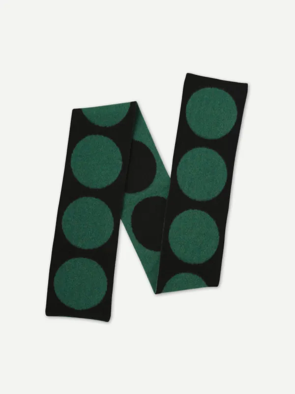 BRUSHED SPOT SCARF COSSACK & BLACK sold by Jo Gordon