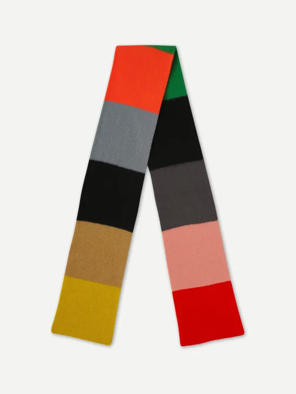 BRUSHED COLOURBLOCK SCARF MULTICOLOUR sold by Jo Gordon
