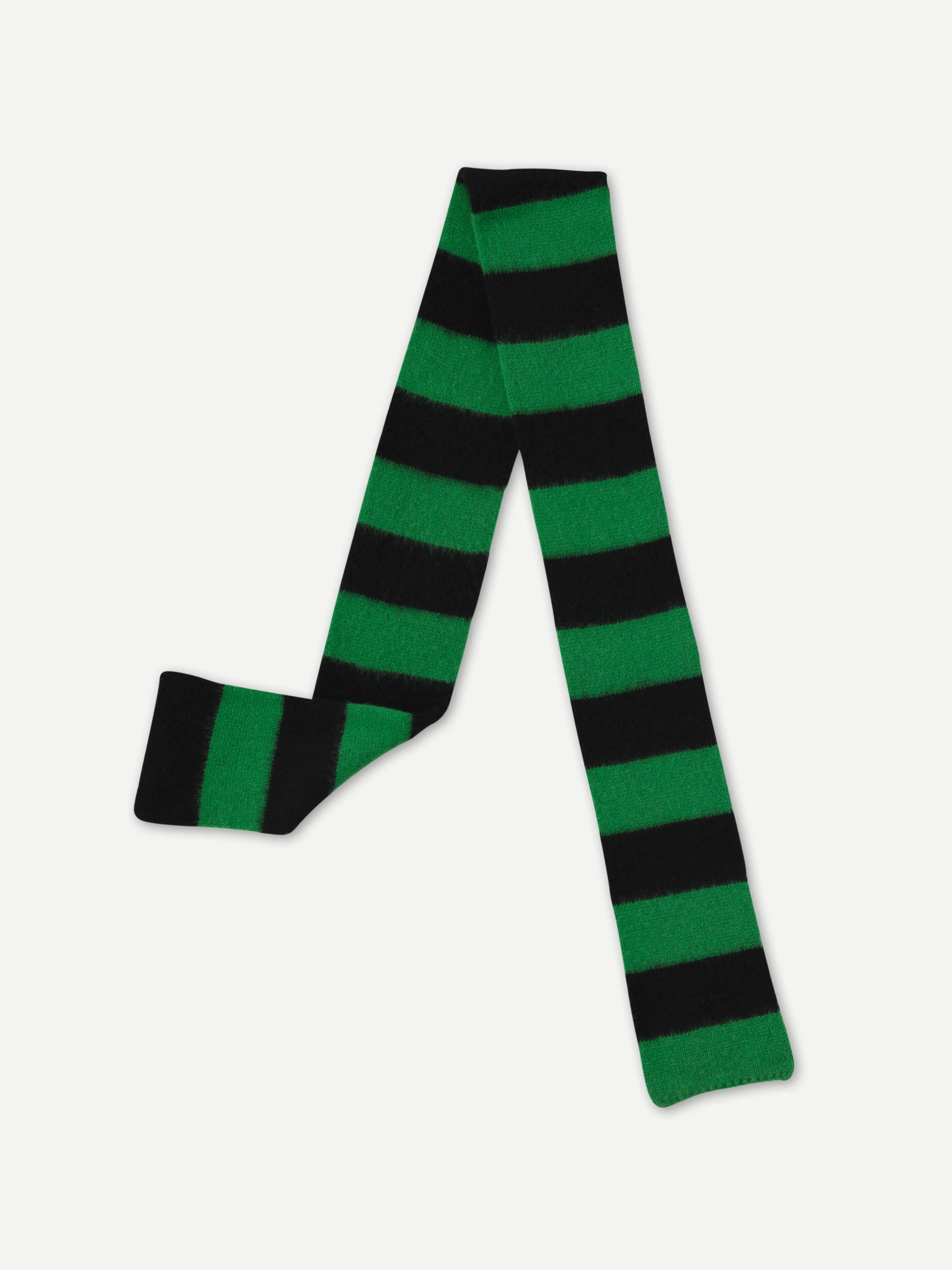 SMALL BRUSHED STRIPE SCARF BLACK & PAGODA sold by Jo Gordon