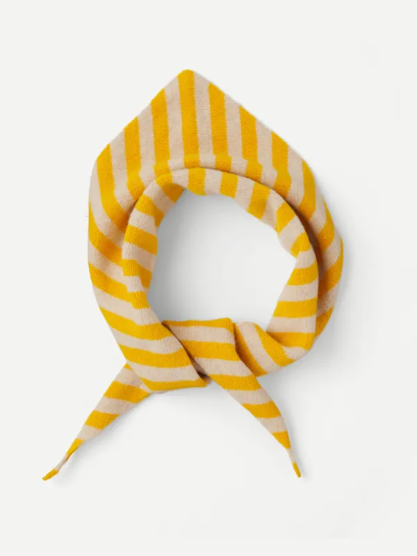 STRIPE TRIANGLE NECKERCHIEF GOLDEN EYE & OATMEAL sold by Jo Gordon