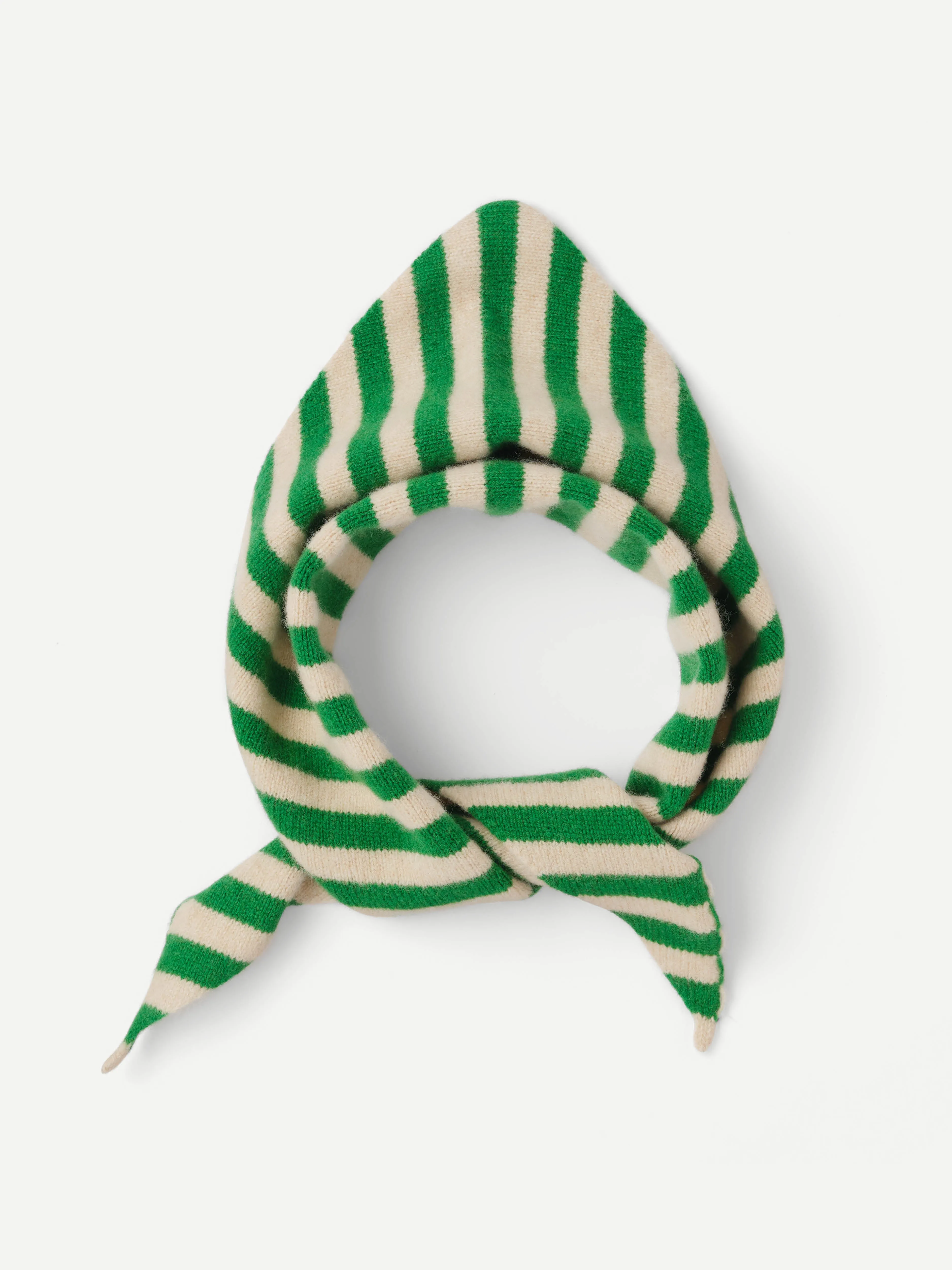 STRIPE TRIANGLE NECKERCHIEF PAGODA & OATMEAL sold by Jo Gordon