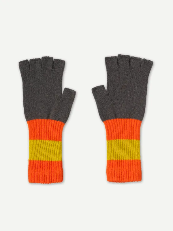 FINGERLESS GLOVES DRILL GREY sold by Jo Gordon