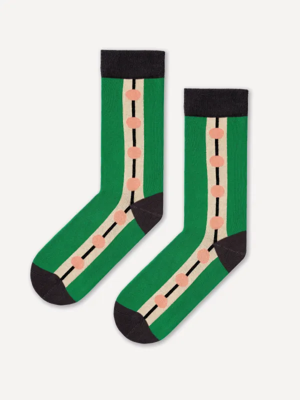 CIRCLE AND STRIPE ANKLE SOCKS sold by Jo Gordon