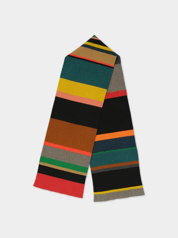 LARGE UNEVEN STRIPE SCARF MULTICOLOUR sold by Jo Gordon