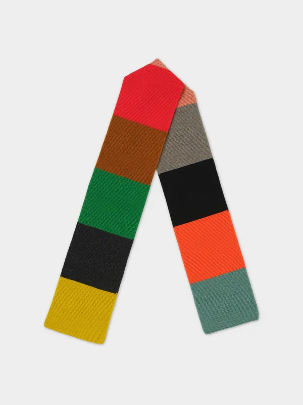 COLOURBLOCK GARTER STITCH SCARF MULTICOLOUR sold by Jo Gordon