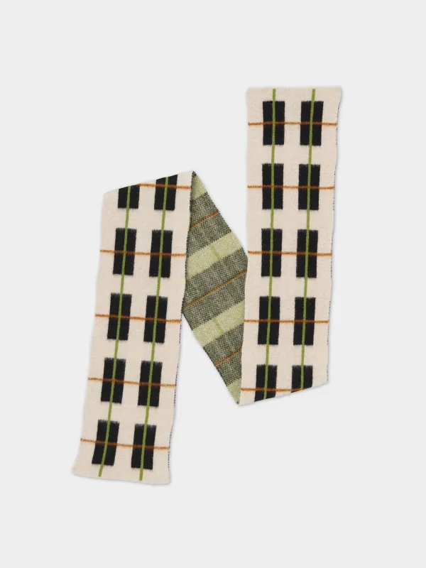 BRUSHED TARTAN SCARF OATMEAL sold by Jo Gordon
