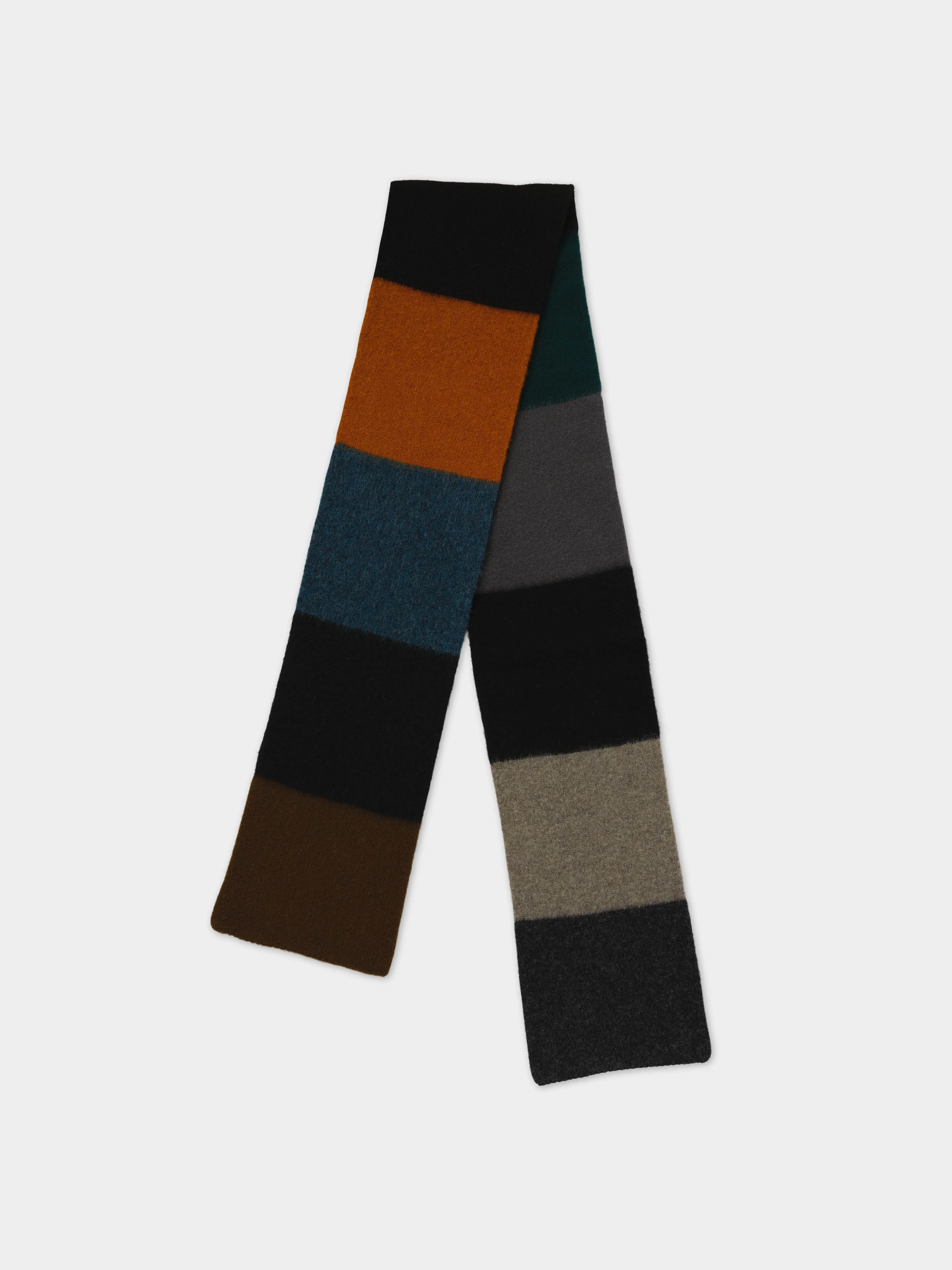 BRUSHED COLOURBLOCK SCARF DARK sold by Jo Gordon