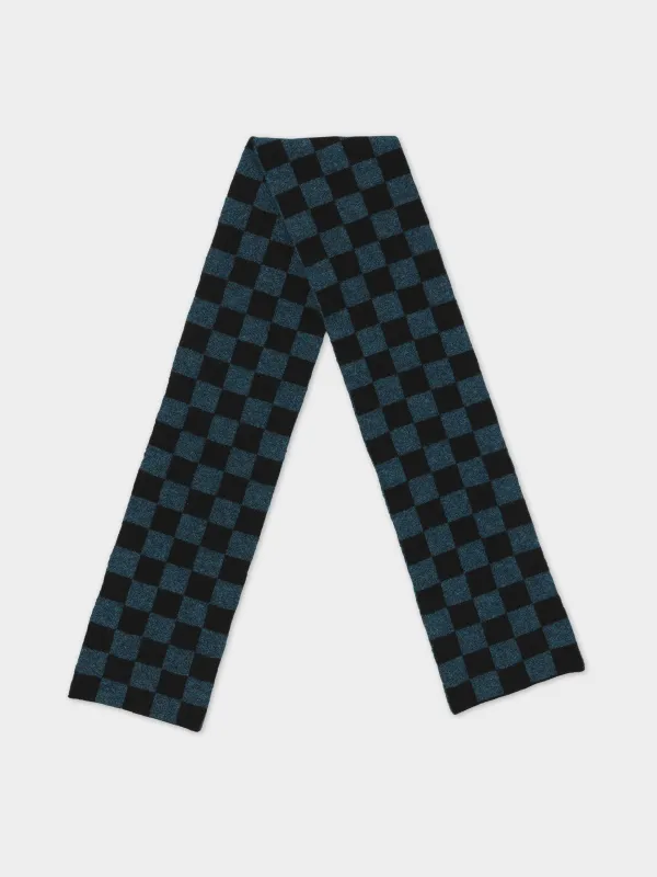 SMALL CHECK SCARF BLACK & LUGANO sold by Jo Gordon