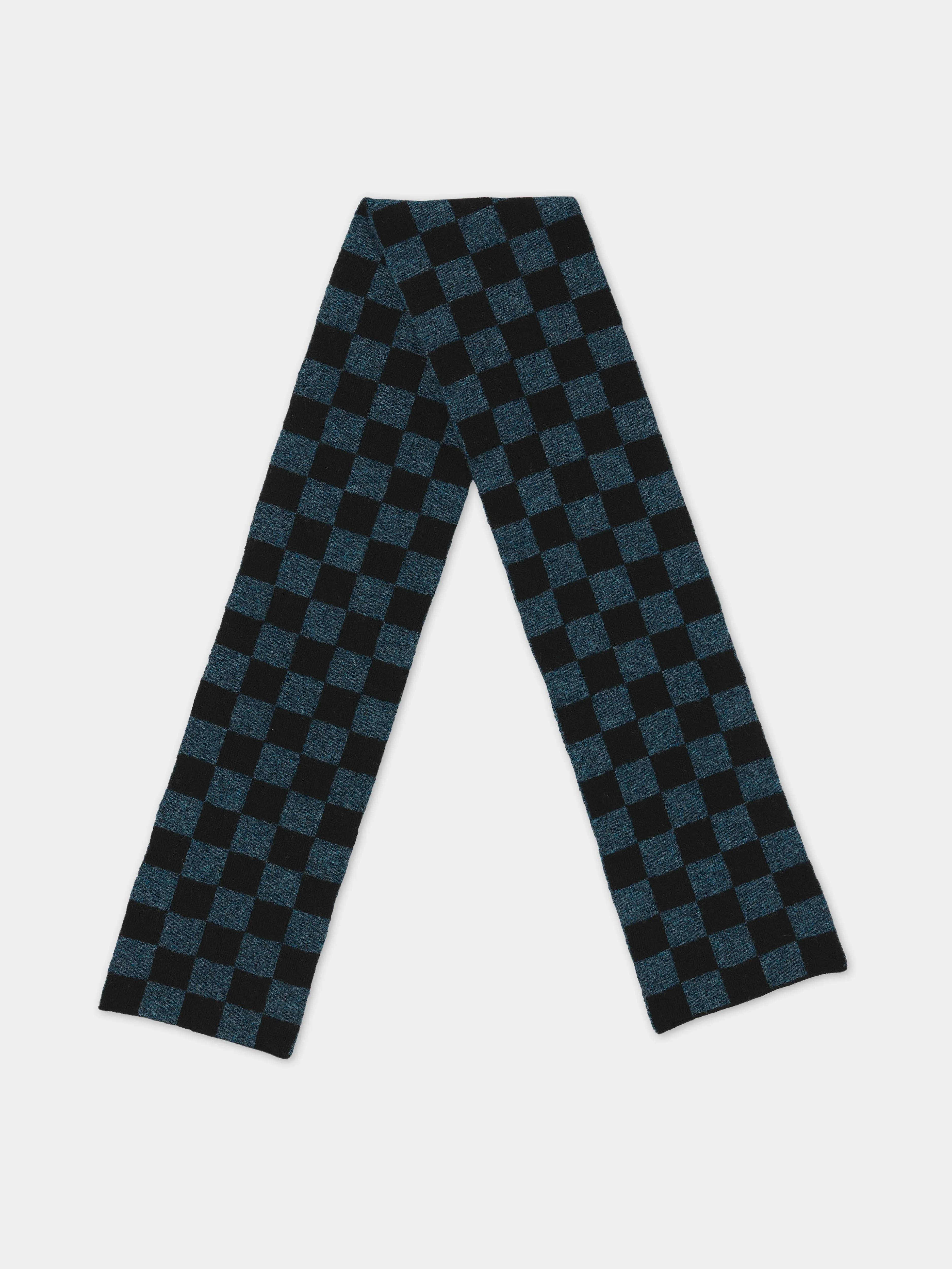 SMALL CHECK SCARF BLACK & LUGANO sold by Jo Gordon