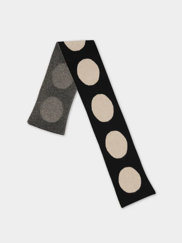 SMALL SPOT SCARF BLACK made by Jo Gordon