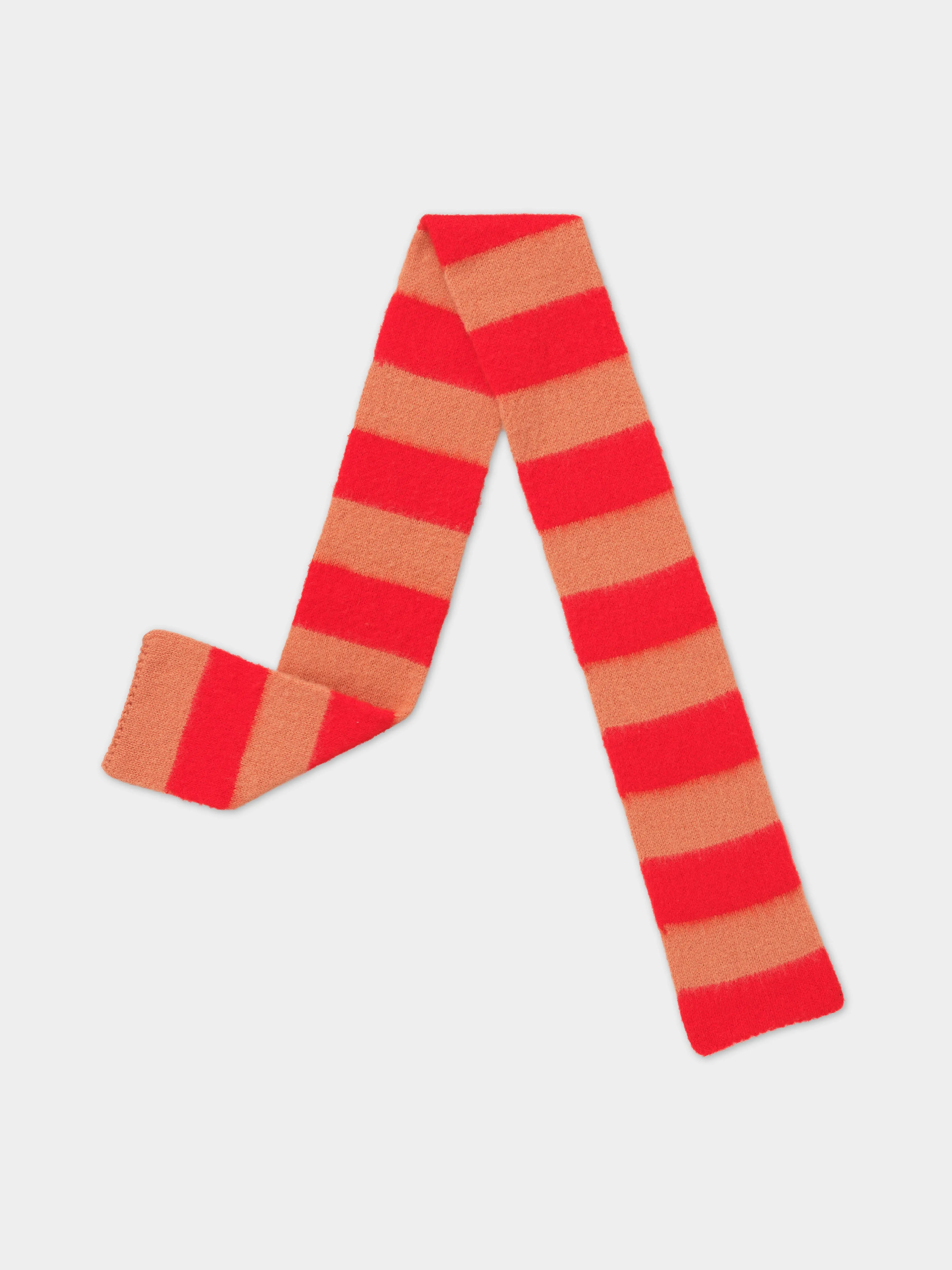 SMALL BRUSHED STRIPE SCARF POPPY & PLASTER sold by Jo Gordon