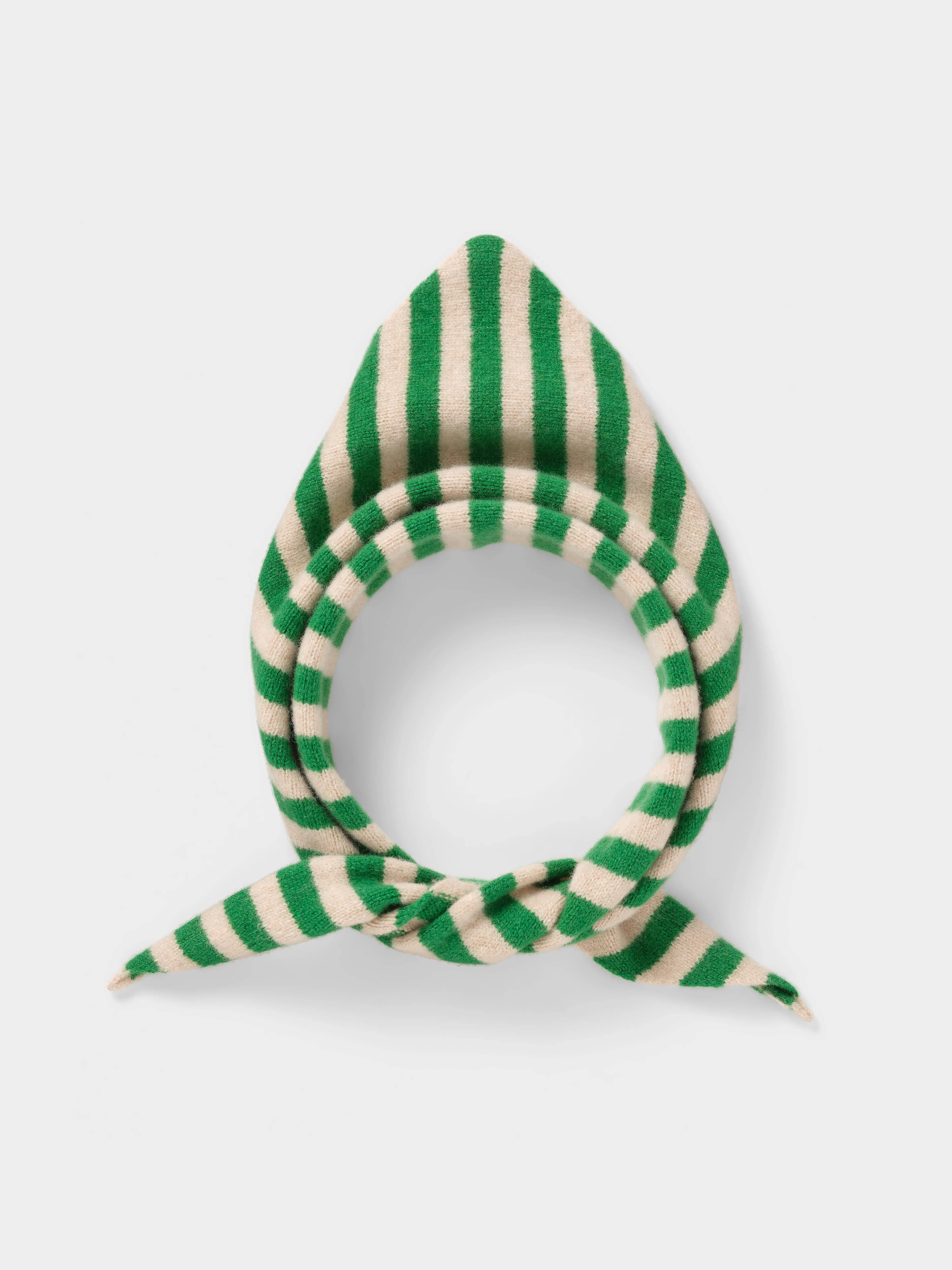 STRIPE TRIANGLE NECKERCHIEF PAGODA & OATMEAL sold by Jo Gordon