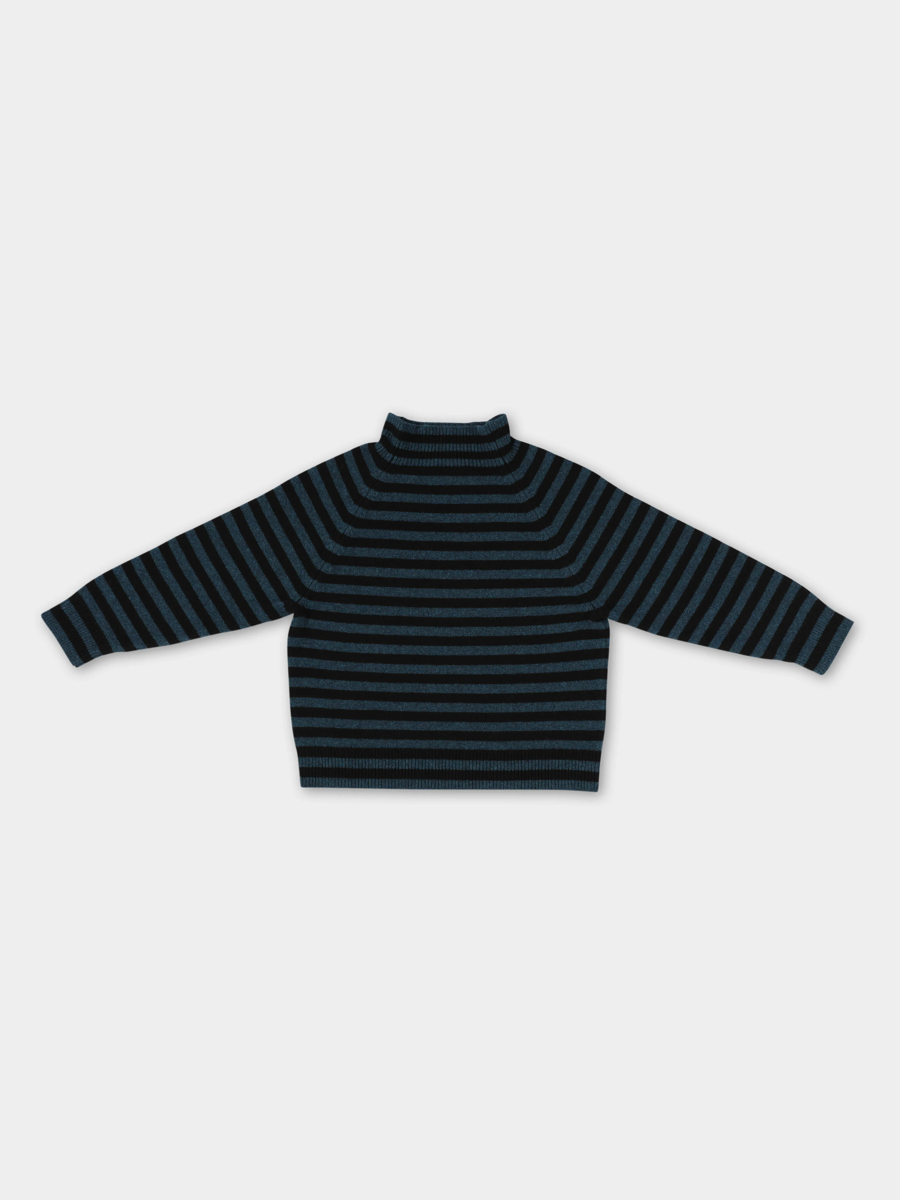 STRIPE FELTED JUMPER BLACK & LUGANO sold by Jo Gordon