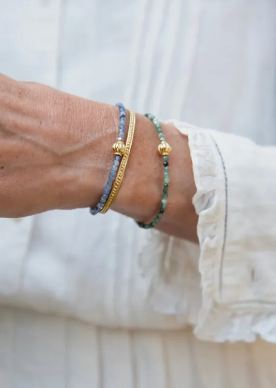 Bracelet en vermeil et Kyanite bleue Lucrèce made by Alix D. Reynis