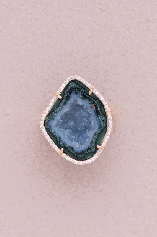 ROCKY ring, sea-green sold by Karolin Van Loon Womens