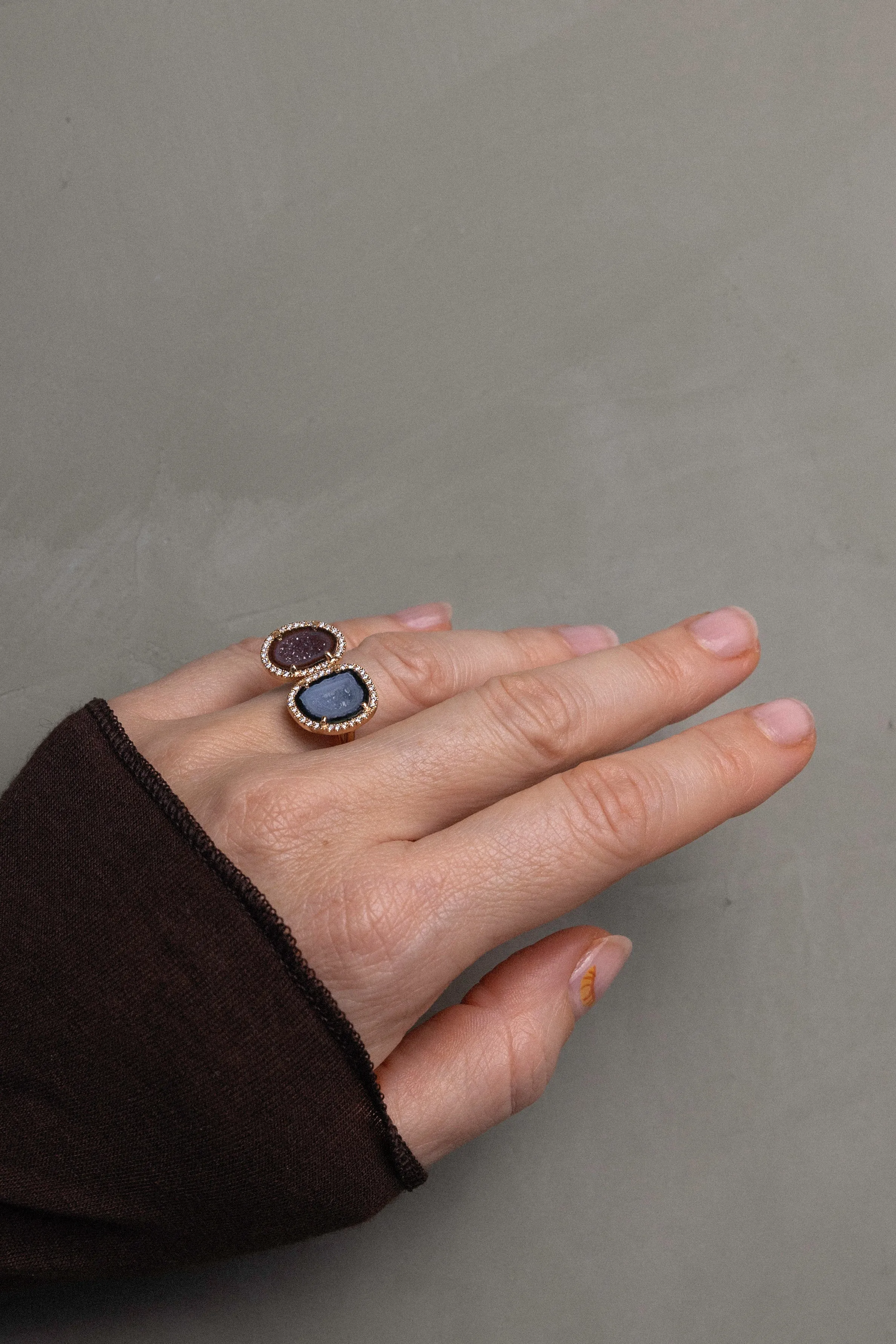 STEFFI ring, blue/ bordeaux sold by Karolin Van Loon Womens product image thumbnail 2
