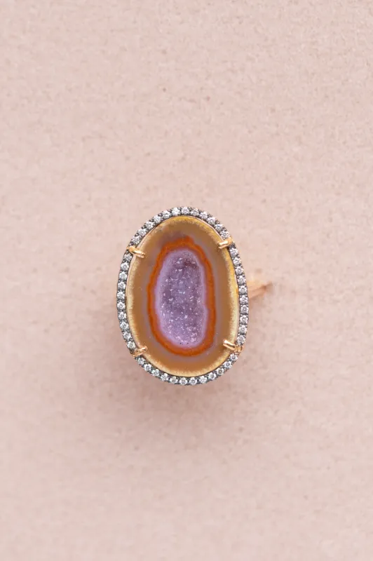 ROCKY ring, purple brown sold by Karolin Van Loon Womens