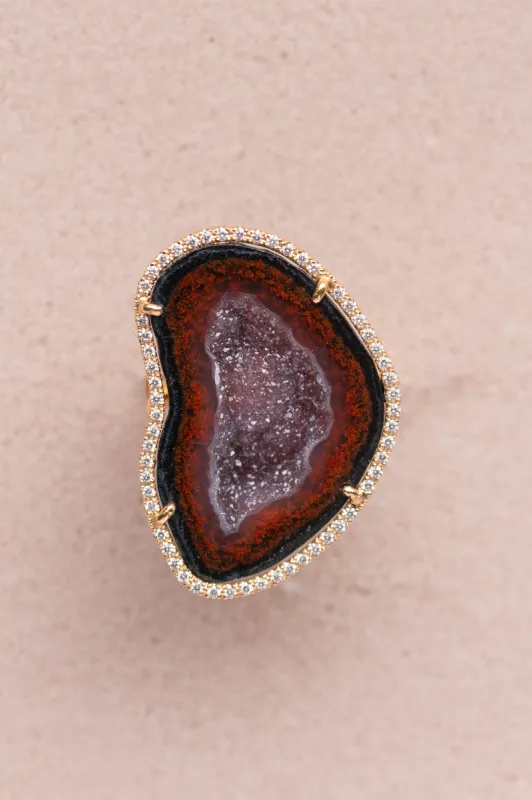 ROCKY ring, bordeaux sold by Karolin Van Loon Womens