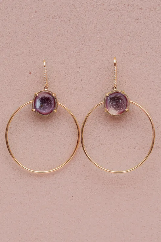 JADE earrings, bordeaux sold by Karolin Van Loon Womens