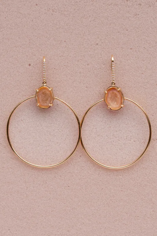 JADE earrings, nude sold by Karolin Van Loon Womens